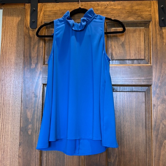 Mudpie Ruffle Neck Tie Back Top - Picture 1 of 2